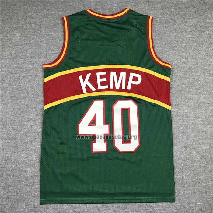 Camiseta Seattle SuperSonics Shawn Kemp NO 40 Mitchell & Ness 1994-95 Verde